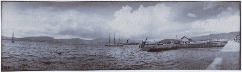 Panoramafoto 1910 hafen - um, 1910,